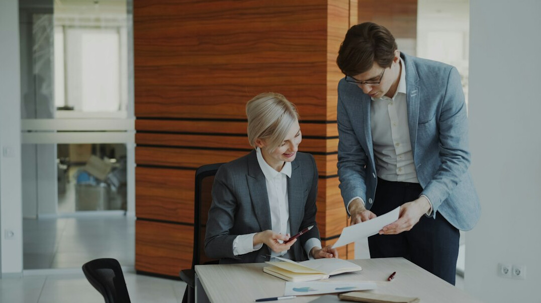 older couple reviewing documents